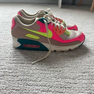Neon nike air max shoes
